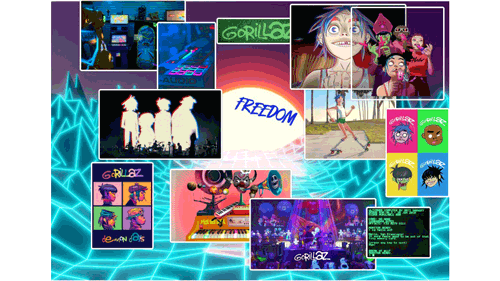 Moodboard til Gorillaz-projektet