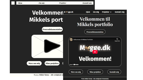 Figma skitse ved siden af færdig side